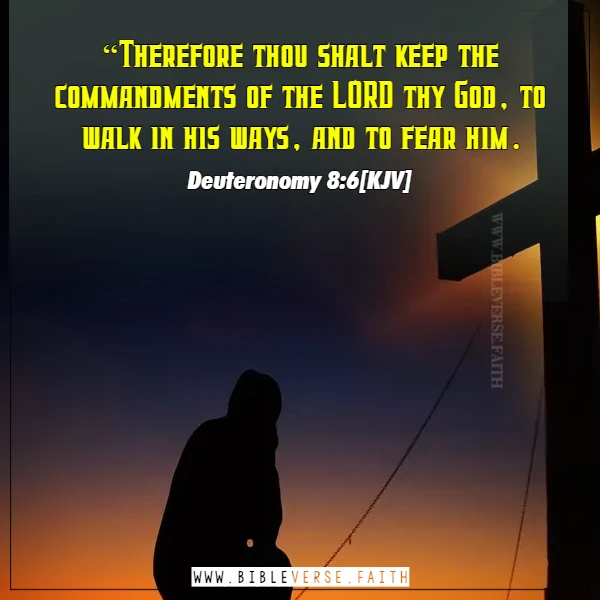 deuteronomy 8 6[kjv ]walk by faith not by sight bible verse images