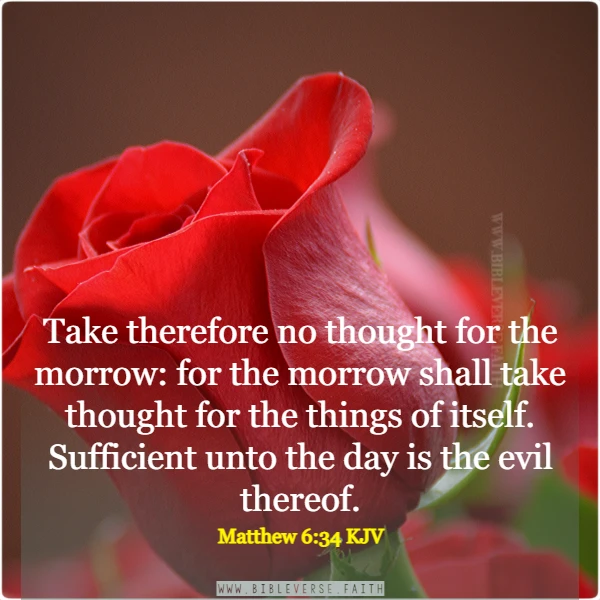 matthew 6 34 kjv do not worry about tomorrow bible verse