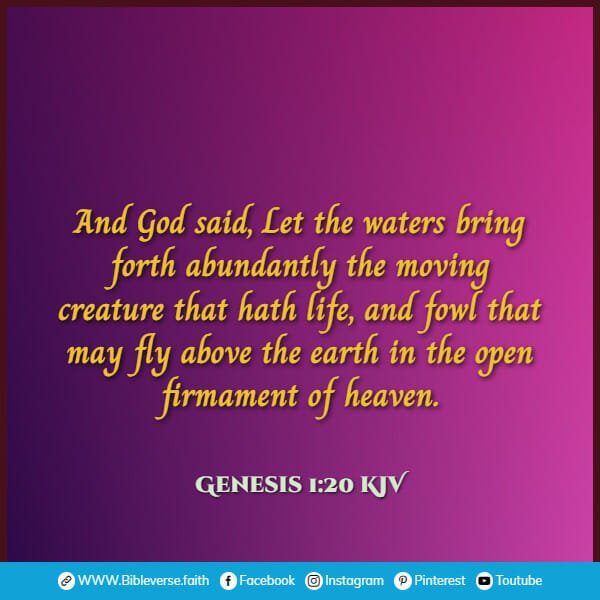 genesis 1 20 kjv bible verses about life