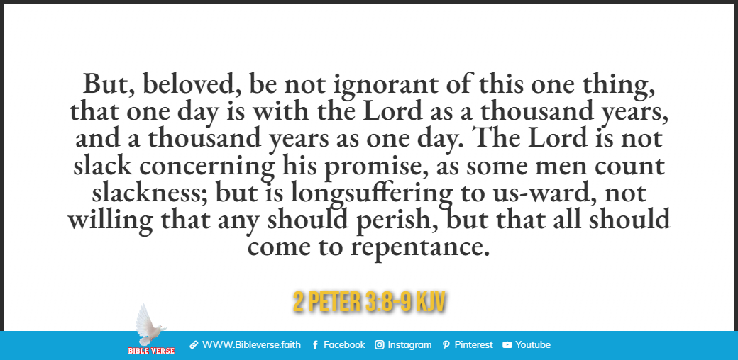 2 peter 3 8 9 kjv bible verses about not giving up