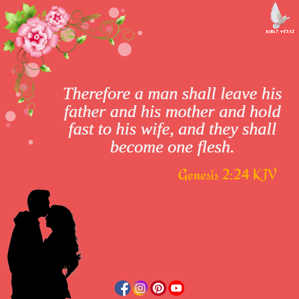 genesis 2 24 kjv bible verse marriage between man and woman