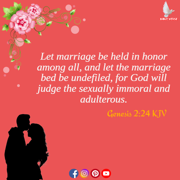 hebrews 13 4 kjv bible verse marriage between man and woman