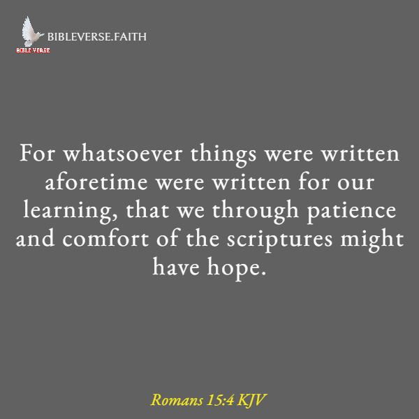 romans 15 4 kjv bible verses about teaching