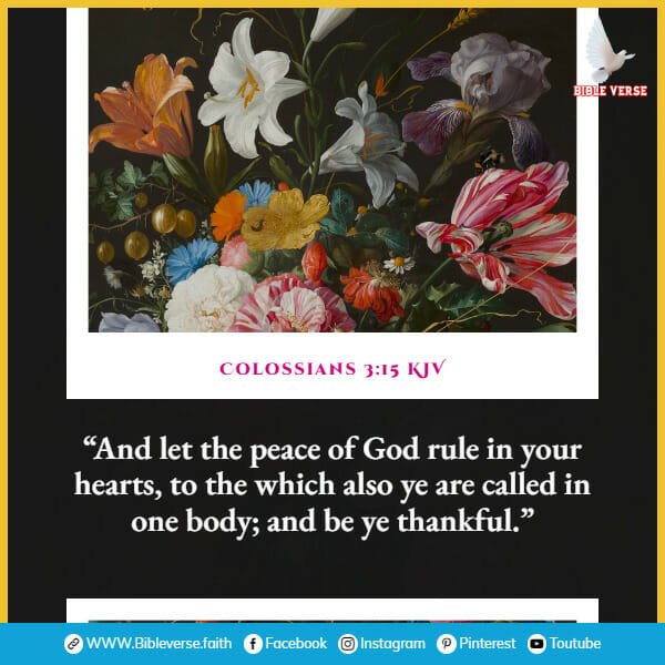 colossians 3 15 kjv verses about peace in hard times