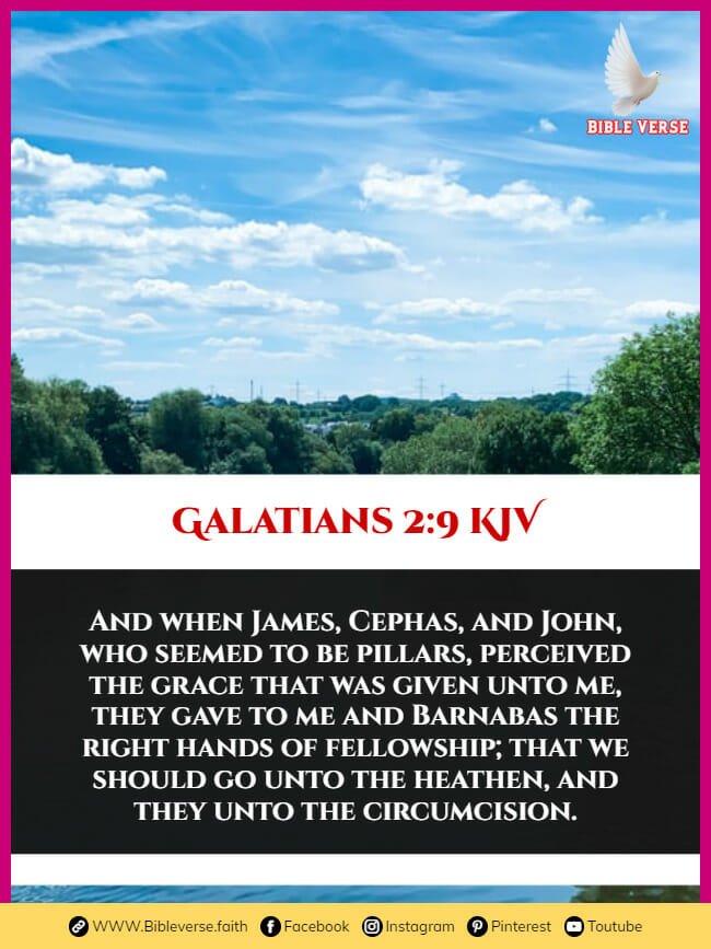 galatians 2 9 kjv bible verses for fellowship