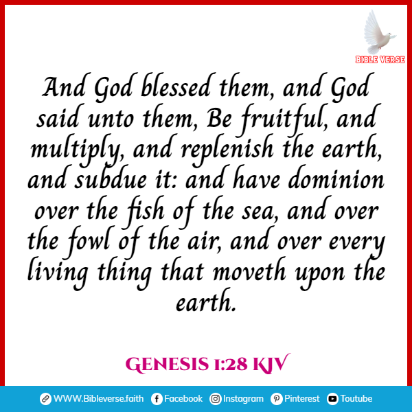 genesis 1 28 kjv bible verses about nature