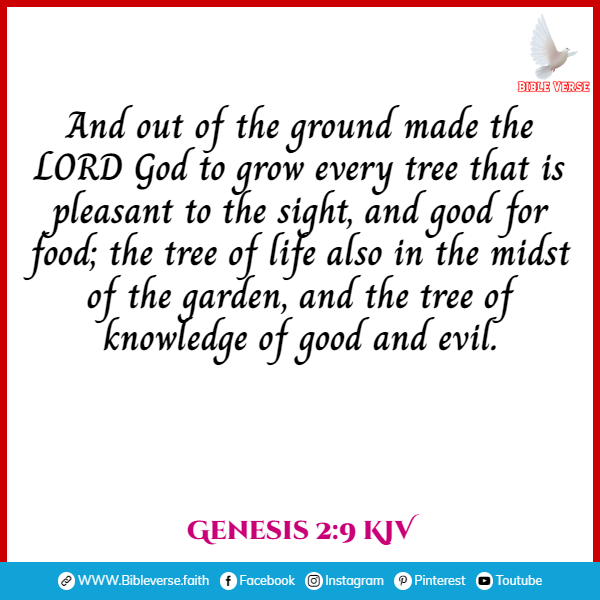 genesis 2 9 kjv bible verses about nature