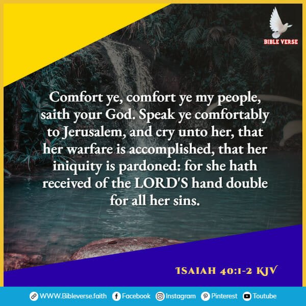 isaiah 40 1 2 kjv bible verses about peace and comfort