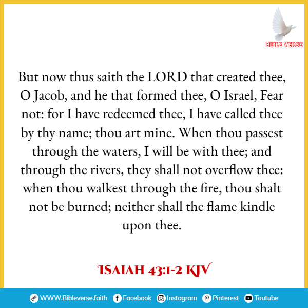 isaiah 43 1 2 kjv bible verses about pregnancy