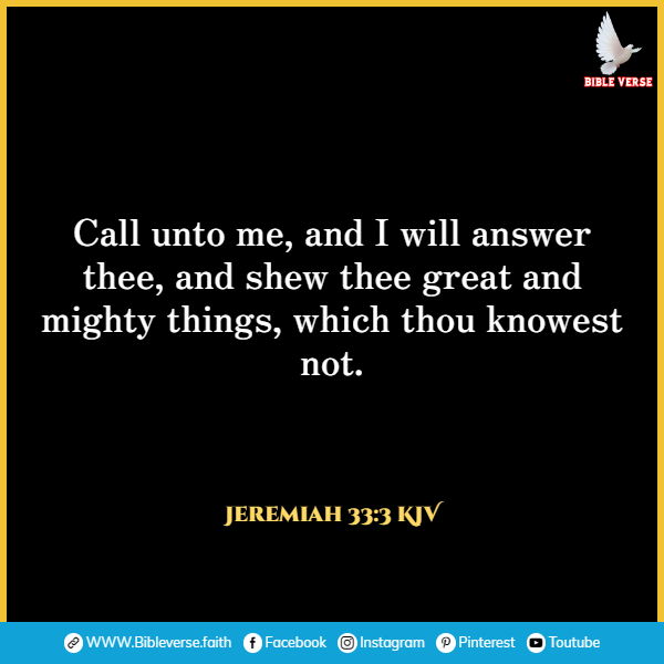 jeremiah 33 3 kjv bible verses about family problems