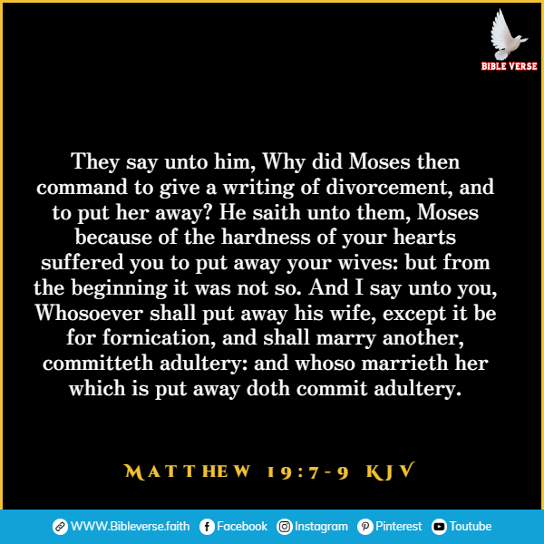 matthew 19 7 9 kjv bible verses about wife