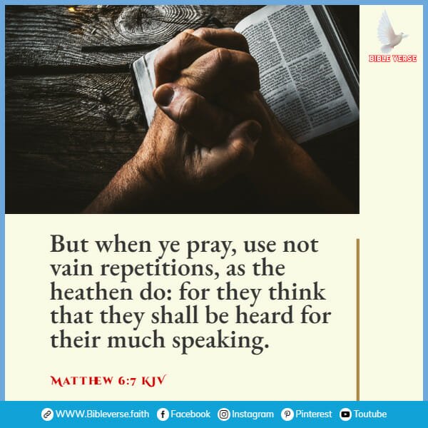 matthew 6 7 kjv bible verses about prayer