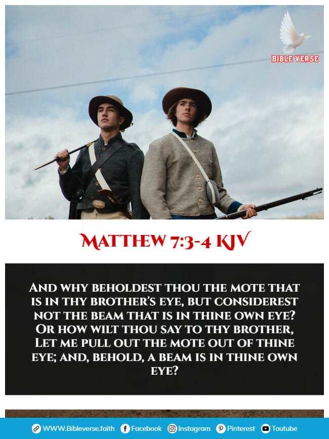 matthew 7 3 4 kjv bible verses about brothers