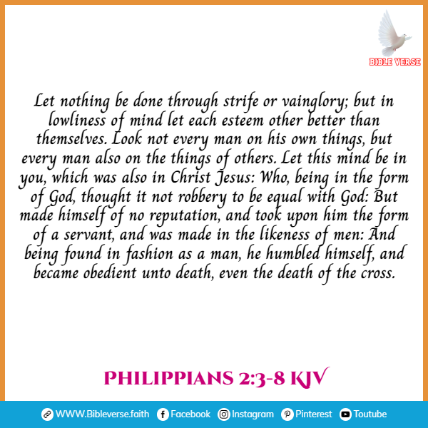 philippians 2 3 8 kjv bible verses on humility