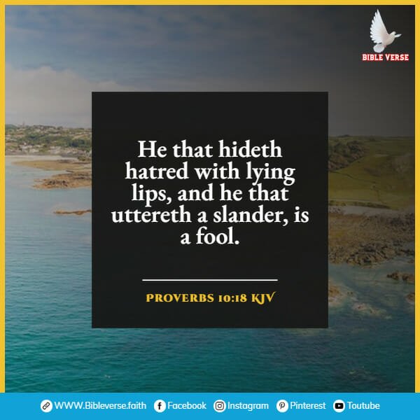 proverbs 10 18 kjv bible verses on gossip