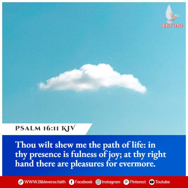 psalm 16 11 kjv verses in the bible about heaven