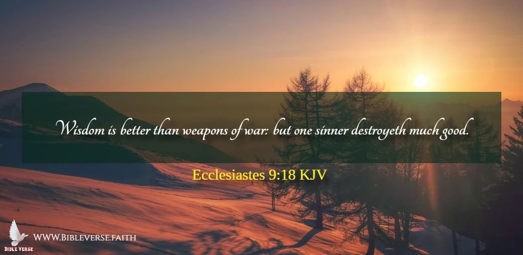 ecclesiastes 9 18 kjv bible verses on war images