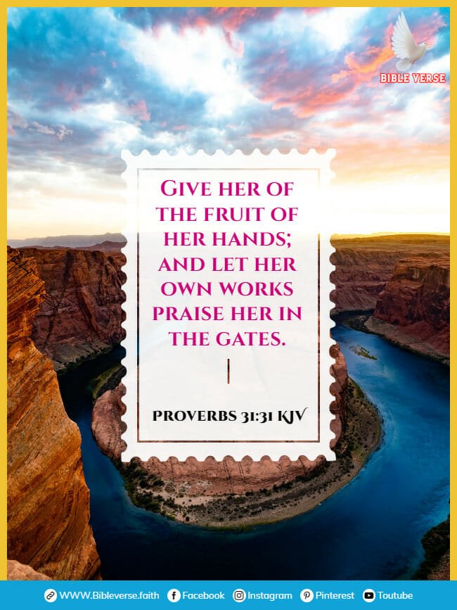 proverbs 31 31 kjv bible verses about mothers and daughters images