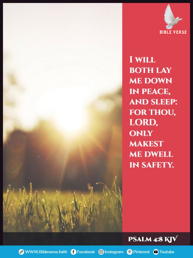 psalm 4 8 kjv bible verses about resting images