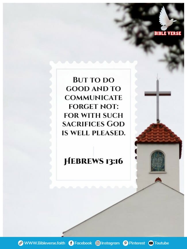 hebrews 13 16 bible verses about giving to the church
