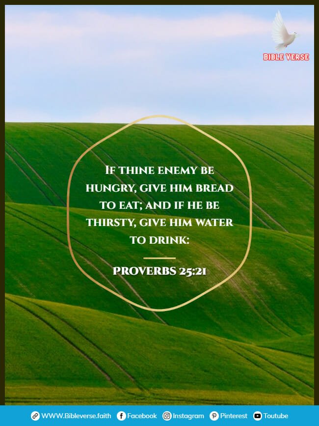 proverbs 25 21 bible verses about enemies images